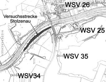 Grundwasserbewegungen Pegel WSV 25-35 (1051 Ablesungen, Dez. 88 - Nov.