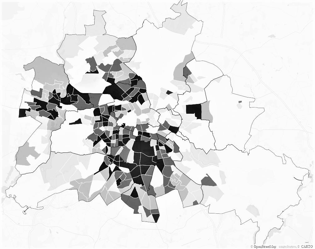 Verteilung der EU-Zugewanderten auf die Berliner Bezirke Die Kroatinnen und Kroaten sind besonders in den südwestlichen Bezirken Berlins präsent: Tempelhof-Schönefeld, Wilmersdorf, Reinickendorf und