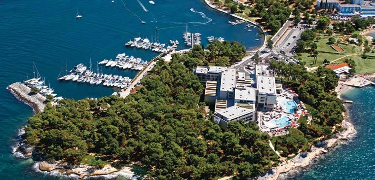 MARINA PARENTIUM In der Touristiksiedlung Zelena Laguna, in der Bucht Molindrio, direkt am Hotel Laguna Parentium und 6 km von der Stadt Poreč entfernt, liegt die Marina Parentium.