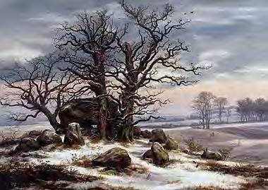 Johan Christian Clausen Dahl, Hünengrab im Winter, 1824/25 Carl Rottmann,