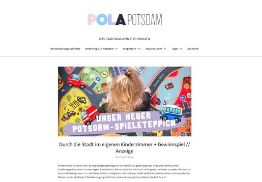 Advertorial - Ausführliche Vorstellung im passenden Umfeld - Unsere Website pola-potsdam.