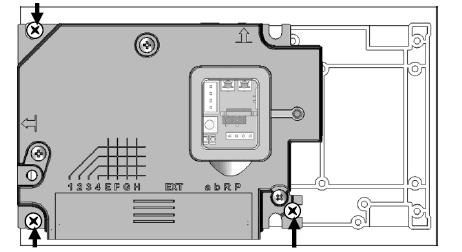 Maßbild Einbau mit Renz-Adapter Standard Für die Montage mittels Renz-Adapter (Adapter für Sprechgitter mit Verb.