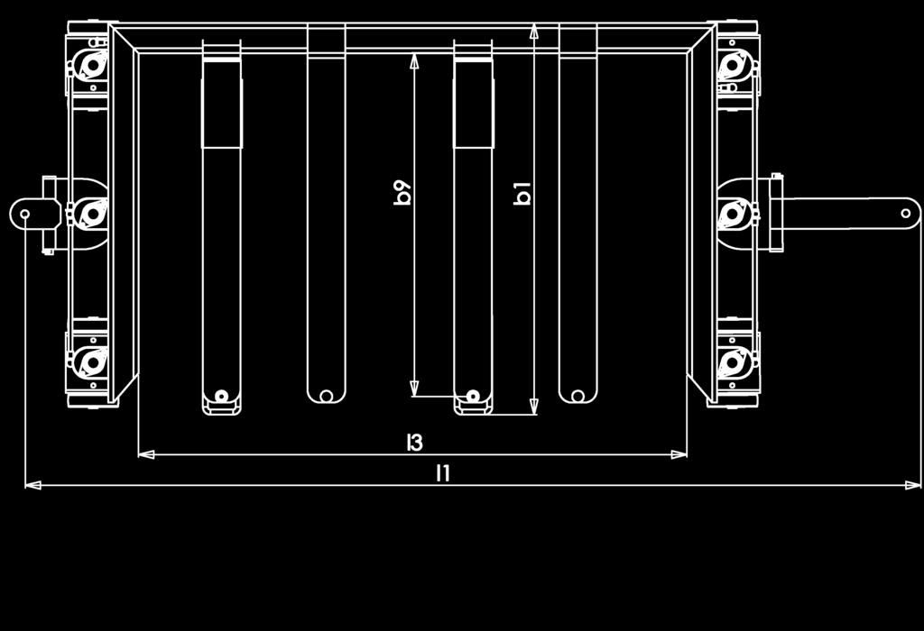 Steckkupplung Optionen - Feuerverzinkte Ausführung für den Einsatz im Außenbereich - Geschlossene Version (Planendach mit Rolltor) A = Zugfahrzeug B = Zugfahrzeug + 1 Anhänger (Länge ca.