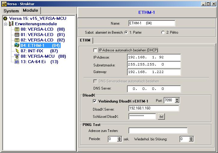 10 ETHM-1 Plus SATEL IP-Adresse IP-Adresse des Moduls. Subnetzmaske Maske des Subnetzes, in dem das Modul betrieben ist.