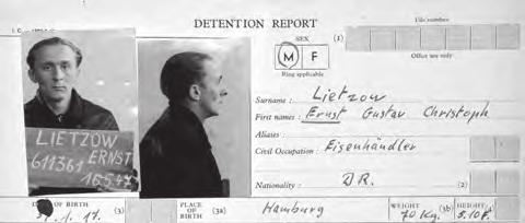 Die Geheime Staatspolizei Britischer Detention Report mit Angaben über Ernst Lietzow, 1947, Auszug. Ernst Lietzow, geboren am 31.
