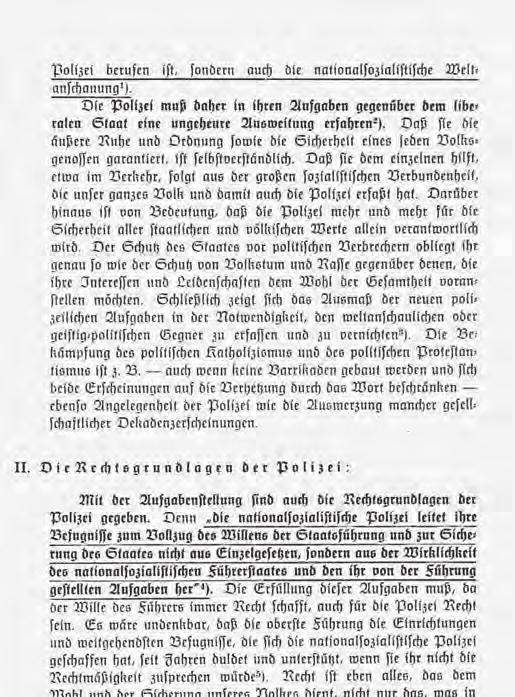 Die Ordnungspolizei Schulungsmaterial der Polizei vom Februar 1941, herausgegeben vom Hamburger Inspekteur der Sicherheitspolizei und des SD, Auszüge.