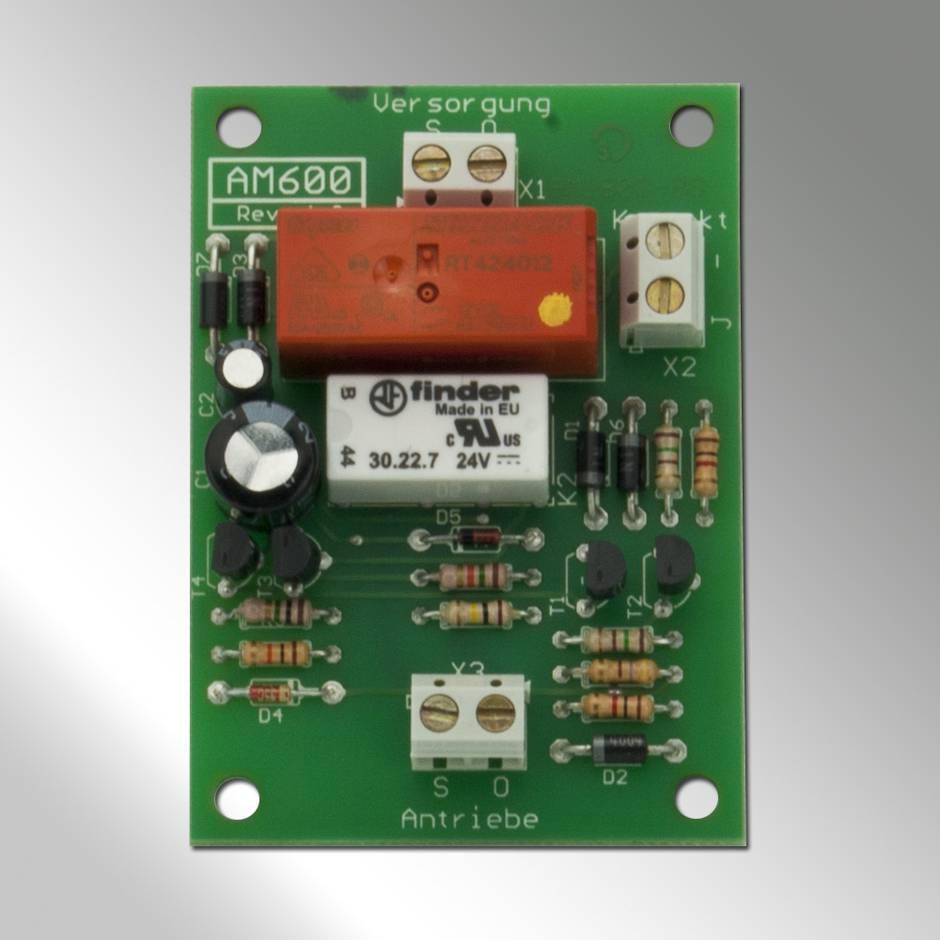 Kontaktleistenmodul AM-600 Das Sicherheitsabschaltmodul wertet die Signale von Sicherheitskomponenten (z. B. elektrische Kontaktleiste SecuSwitch mit Schließerkontakt) aus.