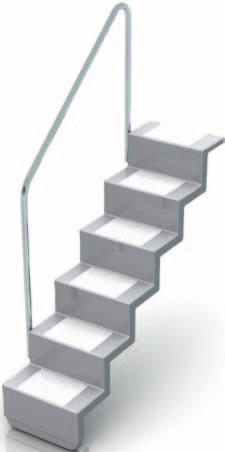MwSt. Universaltreppe lang, Breite 60 cm A 10755 Farbe weiß mit azurblauen Stufen 1.838,00 A 10750 Farbe azurblau mit weißen Stufen 1.