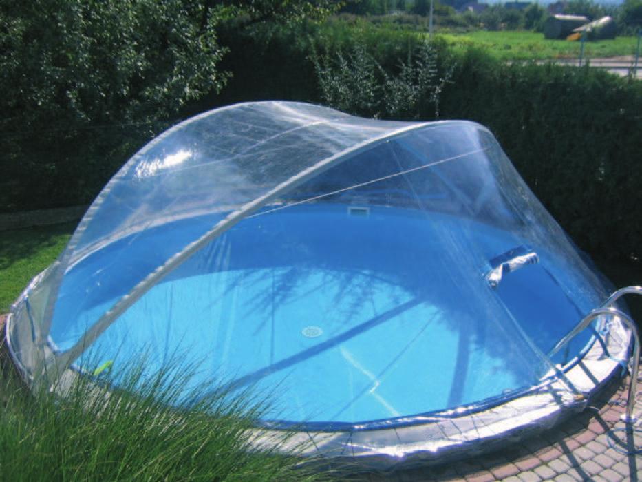 Ideal für Rundpools und Ovalbecken: der Cabrio Dome! Genießen Sie den doppelten Vorteil eines Cabrio Domes; er schützt Ihr Schwimmbadwasser vor Schmutz und Sie können Ihren Pool jetzt täglich nutzen.