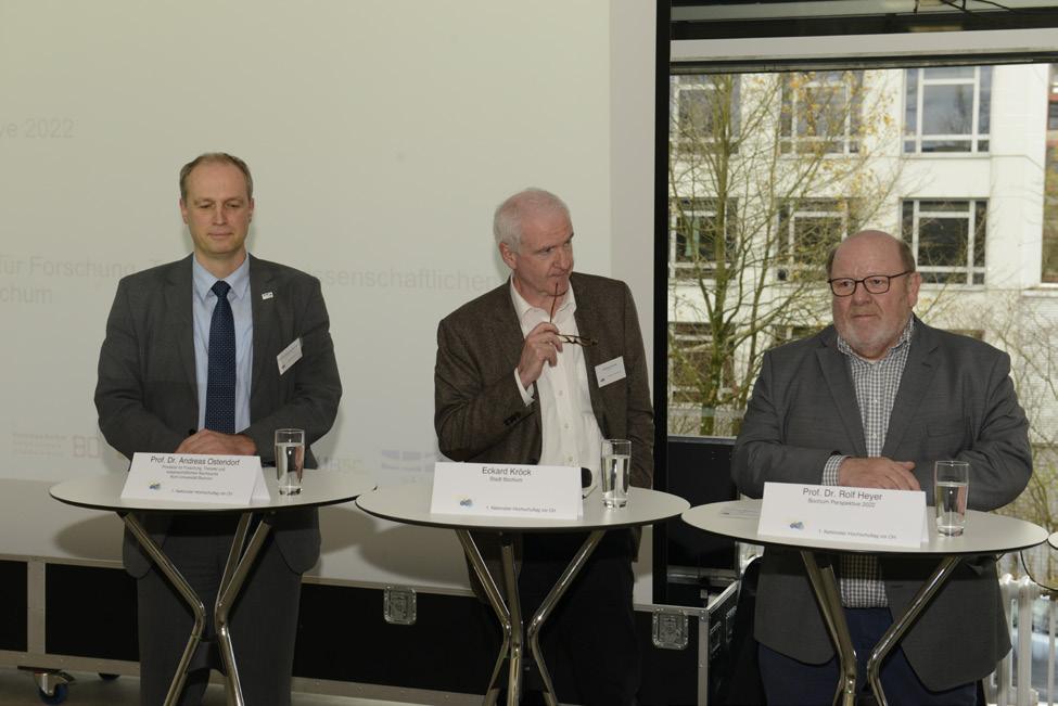 Dr. Andreas Ostendorf, Eckart Kröck und Dr. Rolf Heyer im Diskurs über UniverCity und Bochum 4.