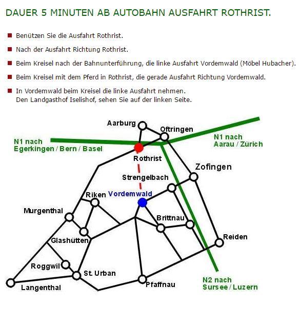 Anreise REGIONALBUS VERBINDUNG ZOFINGEN - ISELISHOF Fahrplan der