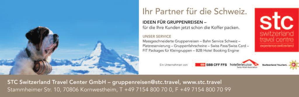 Gruppenreiseveranstaltern zugeschnittenes Schweiz-Programm zusammenzustellen.