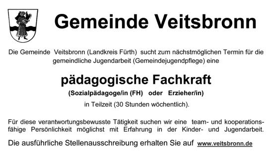Erlaubnis zur Einleitung von behandeltem Abwasser in den Farrnbach Der Bescheid des Landratsamtes Fürth vom 22.04.2015, Az. 412-9164/99-632-SchM liegt mit Rechtsbehelfsbelehrung ab 15.06.