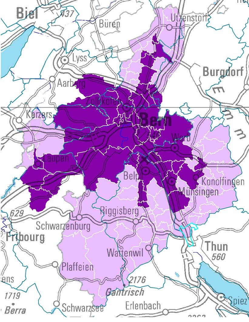 11 Region Bern Veranstalter: 2 Anzahl Einwohner 425'201 mit Leistungsauftrag Bezirke Bern, Fraubrunnen, Konolfingen,