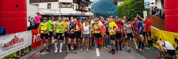Juli 2018 racemagazin2018 BEWERBE Der Marathon Das Rennen führt ausgehend von Mandarfen (1.675 m) durch das ganze Pitztal.