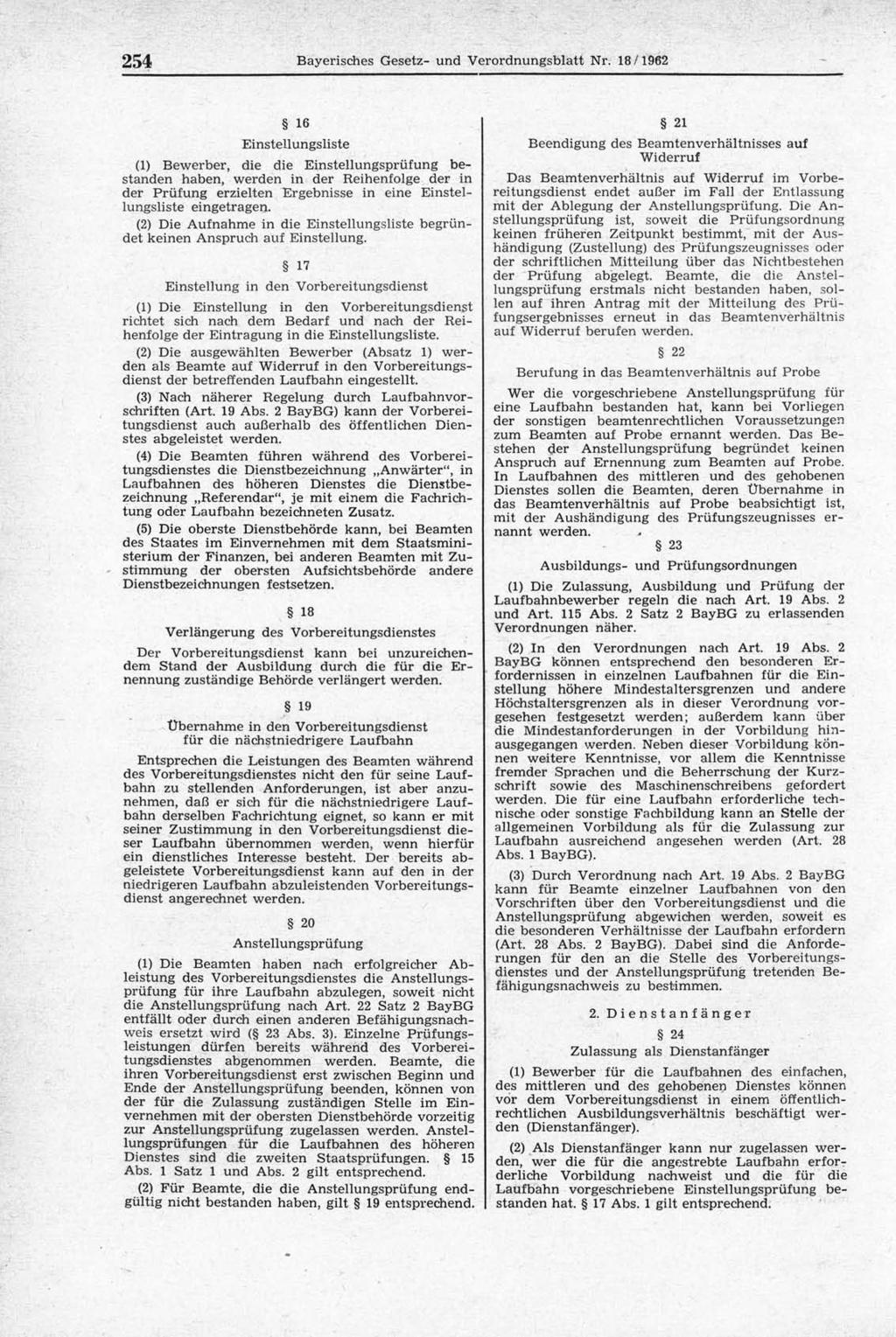 254 Bayerisches Gesetz- und Verordnungsblatt Nr.
