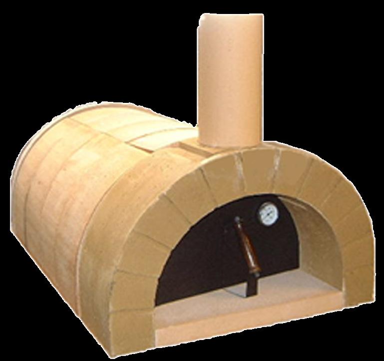 36 Pizzas/h, Diese Pizzaöfen eigenen sich auch zum Brotbacken, grillieren oder für Gratin garen Bausatz bestehend aus: Feuerfesten Bodenplatten und Gewölbe