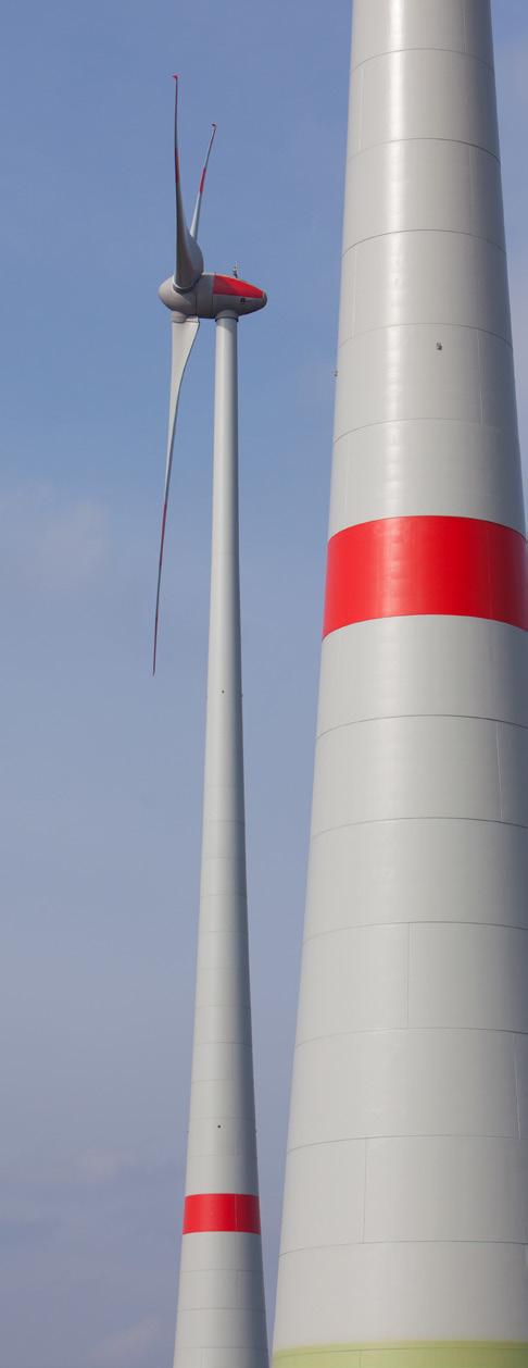 HANDS HANDS ON SUCCESS ON SUCCESS Lacuna Windpark Töpen Erfolgreiche Anlagentechnologie für einen rentablen Windenergie-Betrieb Im Windenergie-Segment zählt ENERCON zu den weltweit führenden