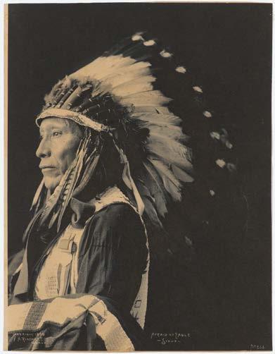 Unter Passepartout. 1628 FRANK A. RINEHART (1861-1928) Last Horse, -Obalalla Sioux-, 1899. Platinum Abzug. Vintage. Bildmass 17,8 x 23 cm; Blattgrösse 25,1 x 19,9 cm.