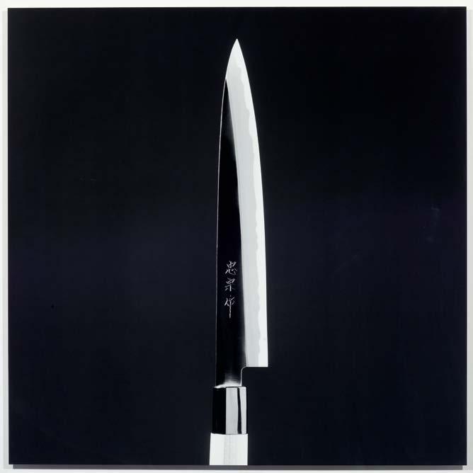 Photographie Zeitgenössische Photographie 142 1896* JEAN-BAPTISTE HUYNH (1966) Couteau. Aus der Serie Japon, 2003. Silbergelatine-Abzug aufgezogen auf Aluminium. Vintage, datiert 2002. 120 x 120 cm.