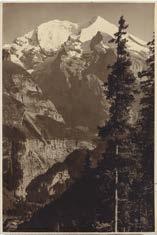 Balmhorn-Atels, um 1940. Getönter Silbergelatine-Abzug. Vintage. Bildmass 44 x 29 cm; Blattgrösse 44,7 x 29,6 cm. Unten bezeichnet und signiert: Phot. E.