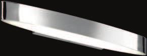 LED-Spiegelleuchte Metall weiß, Abdeckung Kunststoff opal glänzend, HxT 5,5x10 cm, inklusive LED warmweiß, nicht tauschbar,