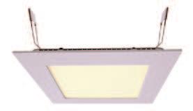 Nr. 596320 115,95 L LED-Flat-Panel Aluminiumdruckguss, Abdeckung Kunststoff opal matt, LxB 18x18 cm, DA 15,5x15,5 cm, ET 2 cm, Abstrahlwinkel 120, inklusive LED 15 Watt, nicht tauschbar, EEK A weiß,