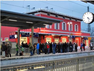 VERGLEICH BAHNHOF MURNAU - UFFING Von den Sanierungskosten des Bahnhofs Murnau, fielen 473.