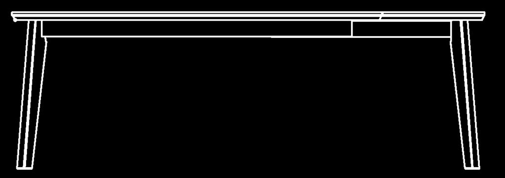 ACONA Couchtische Esstische 7704 Couchtisch mit Ablage 75,0 x 75,0, H 43,0 cm 634, 77472 77473 77474 160,0 x 95,0 cm 180,0 x 95,0 cm 200,0 x 95,0 cm Esstisch mit fester Platte H 75,9 cm H unter