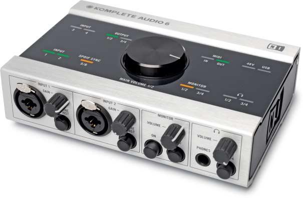 kurz vorgestellt USB-Audio-Interface Kompakter Klangkasten Komplete Audio 6 ist ein kompaktes USB-Audio-Interface, das sich sowohl im Studio als auch unterwegs ohne Einbußen bei der Soundqualität ein