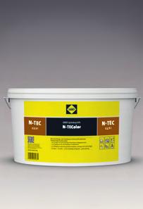 N-TEC Matte Fassadenfarbe auf Hybrid-Nanokompositbasis sehr geringe Verschmutzungsneigung durch geringe Thermoplastizität natürlicher Schutz vor Algen-
