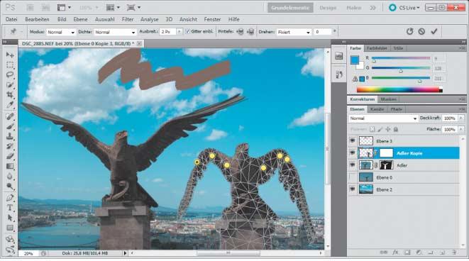 Prüfstand Adobe Creative Suite 5 ter Effekte Rechnung. Die Vignette lässt sich mit Farb- oder Lichterpriorität einstellen, was je nach Bild unterschiedliche Effekte erzielt.