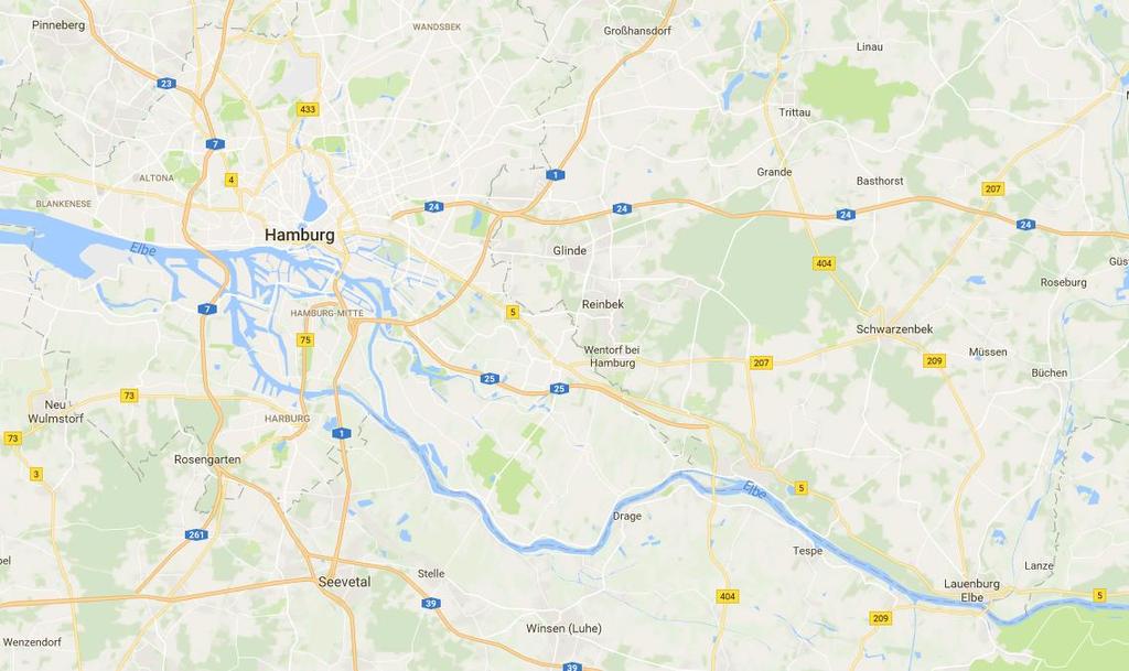 Lage des Vorhabens Entfernung zu Hamburg ca.