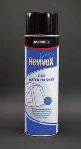 Die stark wasserabweisende ReviveX Zeltimprägnierung stellt die Wasserdichtigkeit von Zeltstoffen und anderen Outdoor-Geweben wieder her.