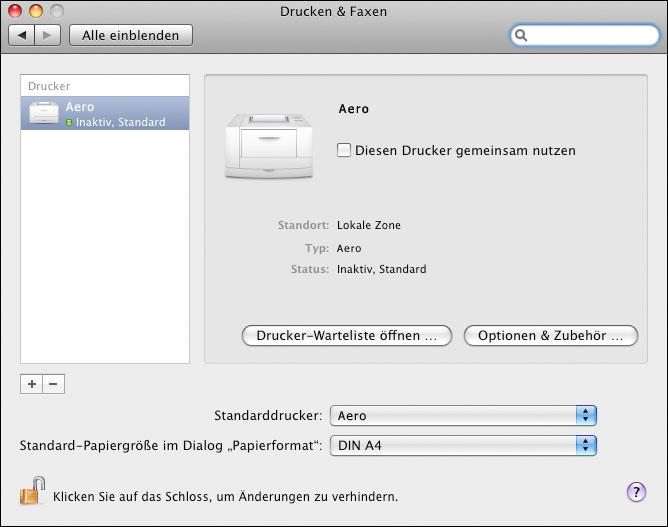 DRUCKEN UNTER MAC OS X 29 Aktivieren des Fiery Controllers in der Druckerliste Damit Sie ein Auftragsdokument auf dem Fiery Controller drucken können, müssen Sie ihn zunächst in der Druckerliste als
