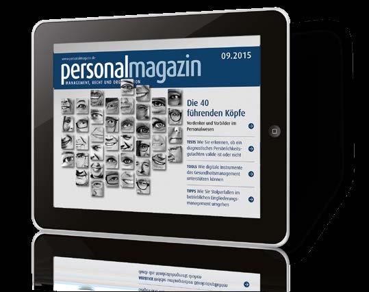 Titelporträt 2»personalmagazin«Der Marktführer im HR-Segment»personalmagazin«ist mit großem Abstand das auflagenstärkste Fachmagazin für Personalmanagement im