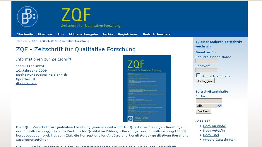 Zeitschrift für Qualitative Forschung / ZQF (1)