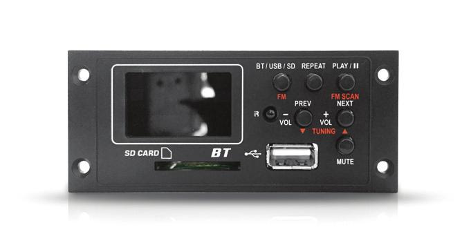 : Abspiel-Modul (mit BT-Empfänger, Eingängen für USB-Stick + SD-Karte) & Fernbedienung Technische Daten ausgangsleistung