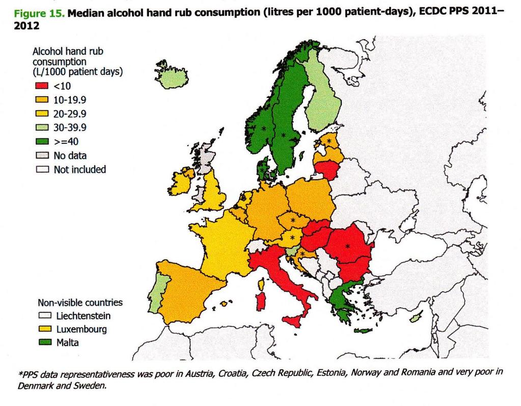 2.2-Infektionsprävention, Ist-Situation, Pflegestandards in Krankenhäusern WHO-Projekt Händehygiene 2006-2007, Teilnahme in den