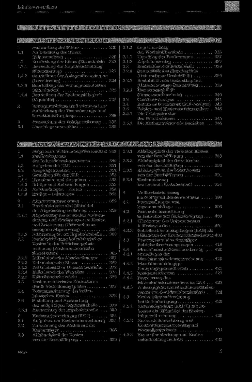 E Beleggeschäftsgang 2 - computergestützt 306..2.2..2.2.2.3.2.4 3 3.