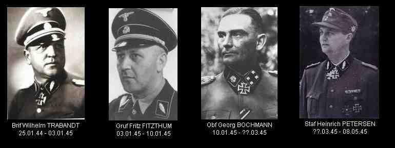 18a Freiwilligen Panzer Grenadier Division Horst Wessel Brigadeführer Wilhelm TRABANDT --- 25.01.1944 03.01.1945 Gruppenführer Josef FITZTHUM --- 03.