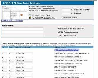 Spezifikation herunterladen LORO-X DRAINJET -Attika Online-Service Ausschreibung und Angebot erstellen 3. Produktdatenbank 4.