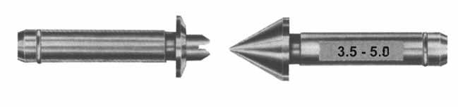 Einstellmaß für Gewinde-Messschrauben Setting standard for screw micrometer 60 für metrische Gewinde-Einsätze oder 55 für Whitworth Gewinde-Einsätze 60 for metric thread or 55 for whitworth thread