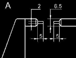 Bügelmessschrauben mit abgesetzten Messflächen 672 Micrometer with stepped measuring faces Messtroel mattverchromt Bügel lackiert Messspindel Ø 6,5 Spindelsteigung 0,5 mit HM-Messfläche, Ø 2, 5 lang