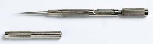 vernickelt, Kegel der Messnadel 1:10, direkte Ablesung 0,10, mit Nonius 0,01 with hardened and ground tapered pin, pushing nickel, plated, taper 1:10, direct reading 0,10