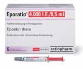 Pharmaforum der ratiopharm Arzneimittel Vertriebs G.m.b.H Eporatio - das Erythropoietin von ratiopharm! Das Erythropoietin von ratiopharm Eporatio ist am Markt.
