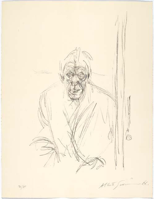 Grafik & Multiples 3626* ALBERTO GIACOMETTI (Borgonovo 1901-1966 Chur) Autoportrait. 1963. Lithografie. 21/75. Unten rechts mit Bleistift signiert: Alberto Giacometti.