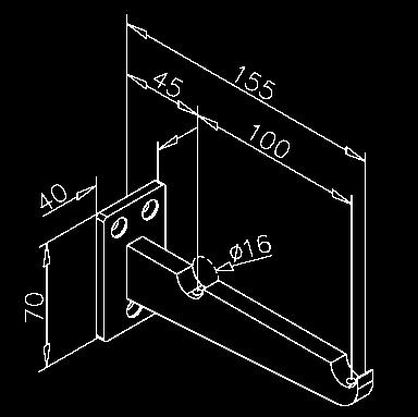 Glasplattenträger Support tablette pour tube Glasplankdrager Tray slide bracket Halterung für Taschenablage Support de