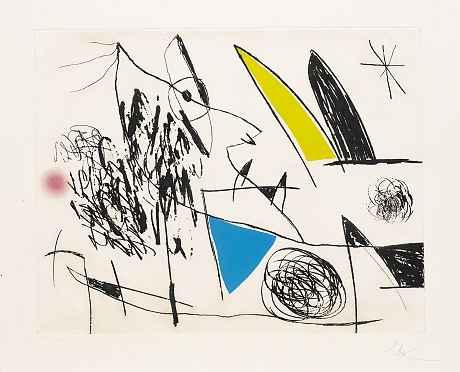 385 385 JOAN MIRO Montroig 1893-1983 Mallorca Série Mallorca, 1973 Unten rechts signiert Miró und unten links bezeichnet H.C.