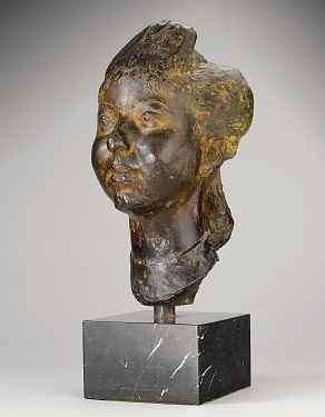 56 OTTO CHARLES BÄNNINGER Zürich 1897-1973 Zürich Büste einer jungen Frau Bronze mit brauner Patina.
